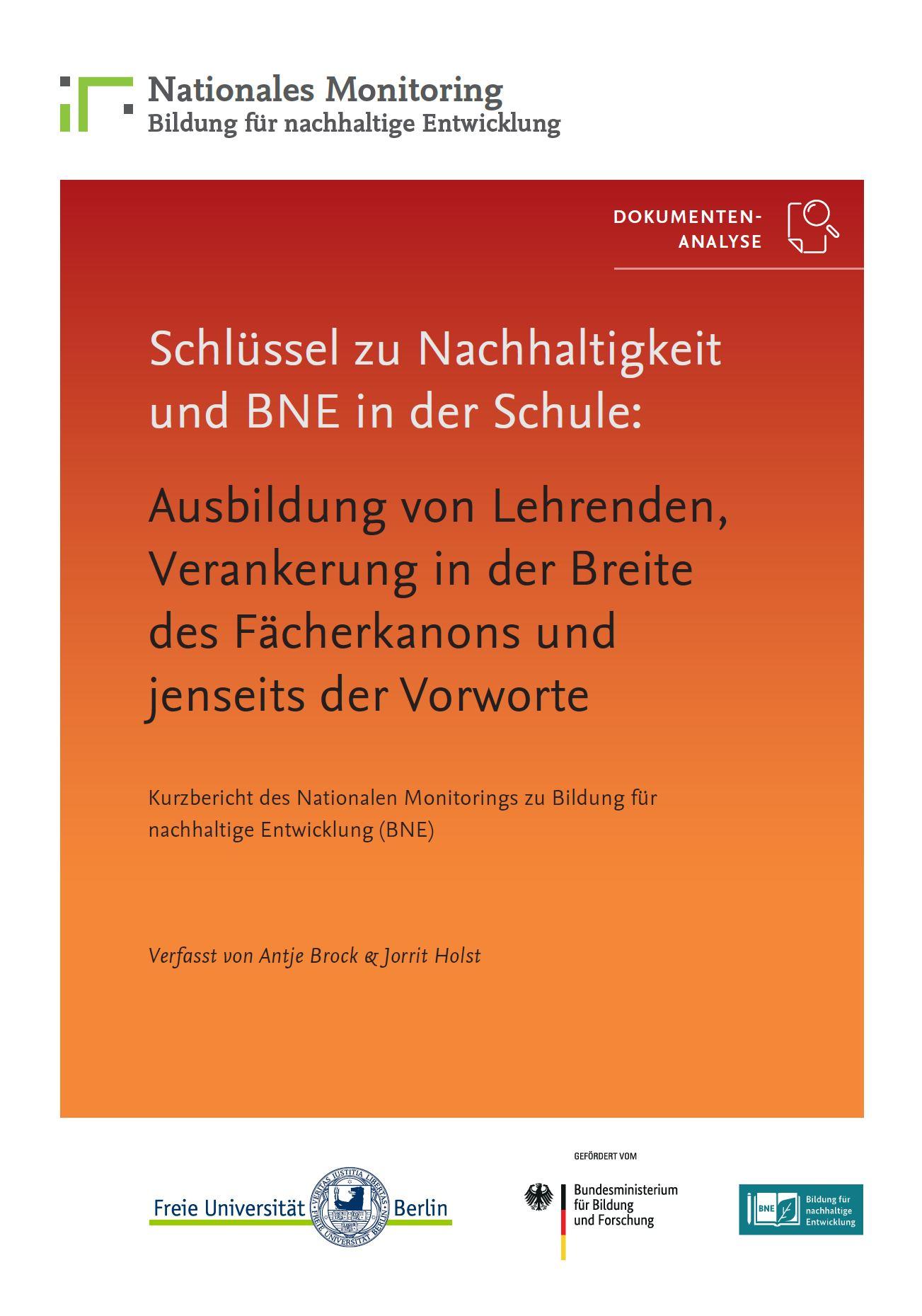 Neue Ergebnisse des Nationalen BNE-Monitorings in der Schulischen Bildung