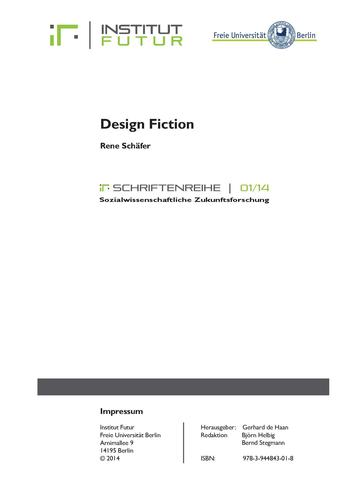 Schäfer: Design Fiction