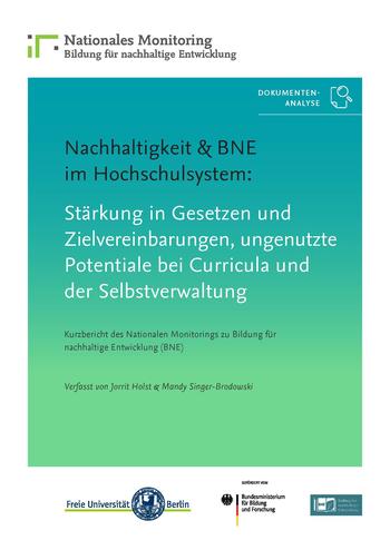 Neue Ergebnisse des Nationalen BNE-Monitorings zum Hochschulsystem