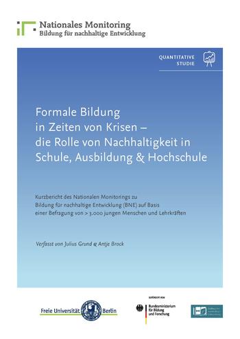 Neue Ergebnisse des Nationalen BNE-Monitorings in der formalen Bildung