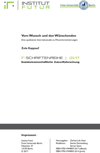 iF-Schriftenreihe: Vom Wunsch und den Wünschenden